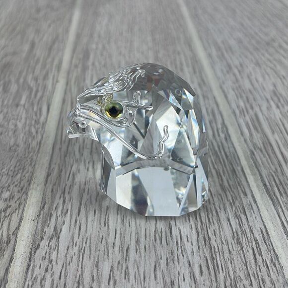Swarovski Clear Swarovski Figurine: 013829 Chiseled Falcon Head Glass Eye Small - Picture 7 of 11